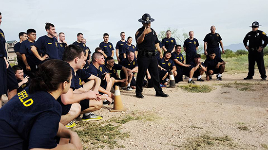 recruits at training
