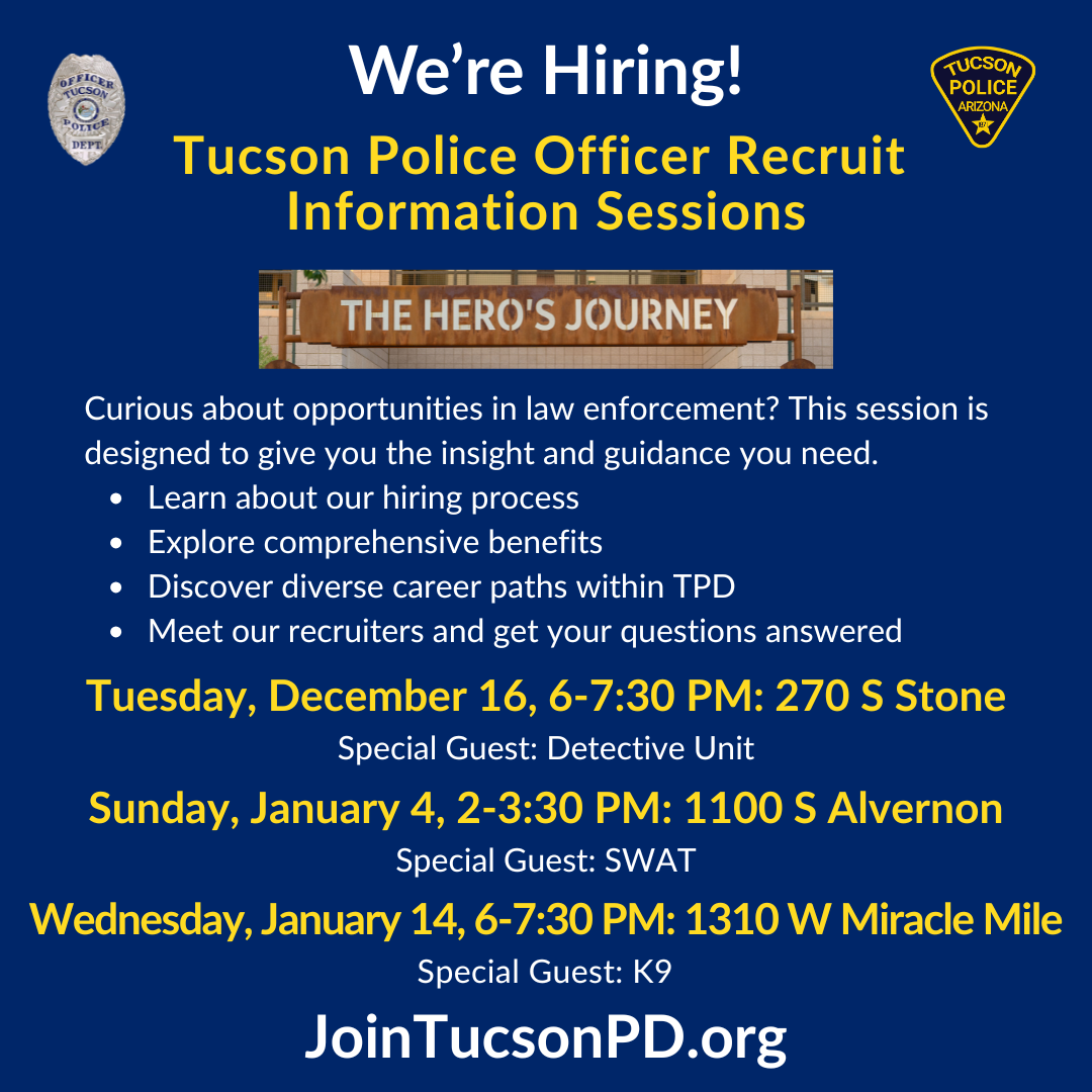 TPD Information Session Dates 12/16, 1/4, & 1/14