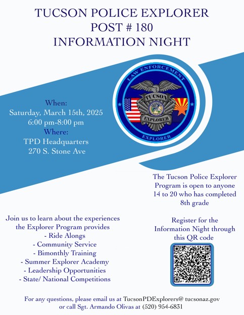 TPD Explorer Open House Flier