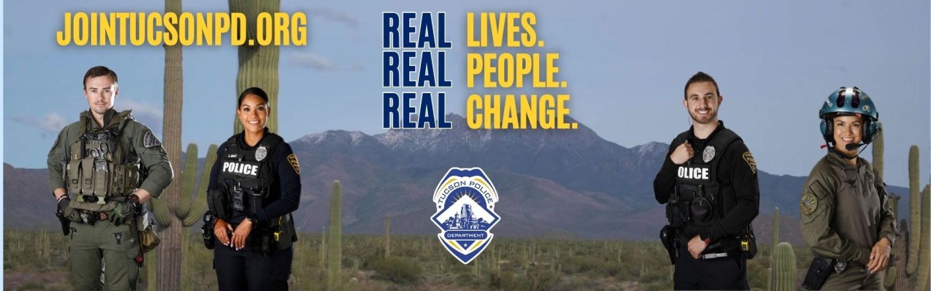 4 officers on AZ desert JoinTucsonPD.org